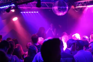 Crowd under the disco ball