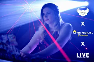 DJ Selina Style under lasers, LIVE promo